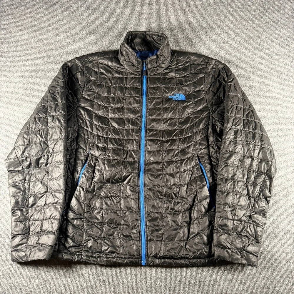 The North Face Men's ThermoBall Eco Jacket Black Blue Size Medium